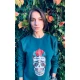 Unisex Sweatshirt Bisiklet Yaka Frida Yeşil